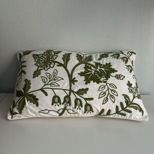 Pottery Barn Embroidered Pillow Cover + Restoration Hardware Pillow